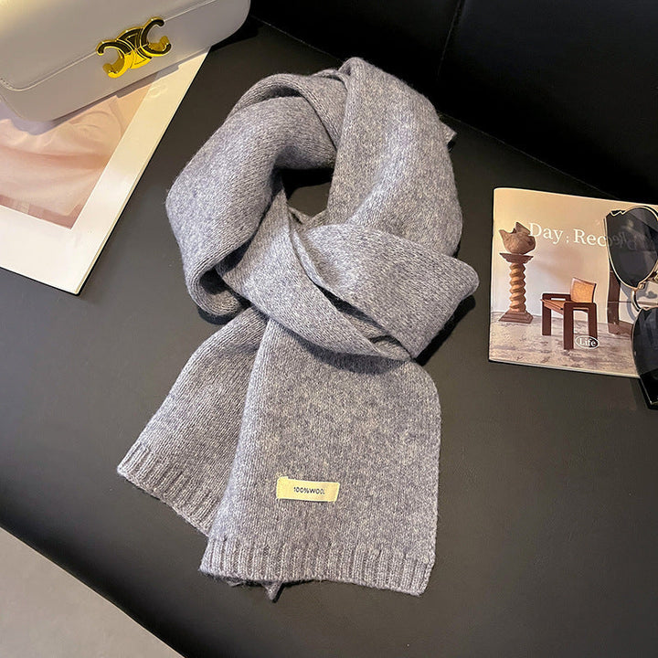 Echarpe tricotée pour femme en laine naturelle - Ingrid