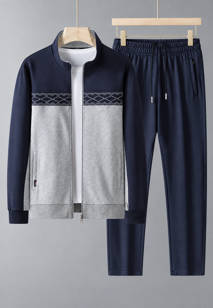 Survêtement homme deux pièces à fermeture zippée et col montant - Lasse