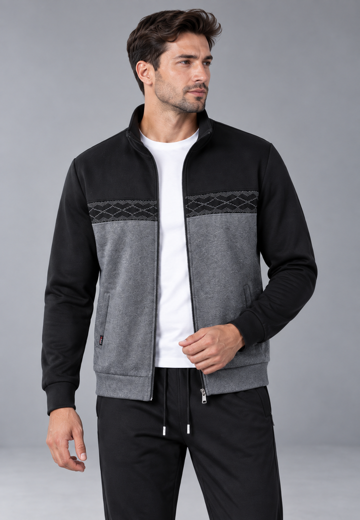 Survêtement homme deux pièces à fermeture zippée et col montant - Lasse