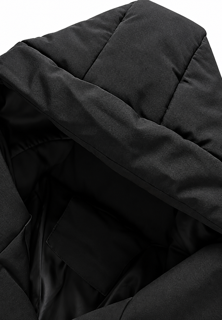 Veste matelassée homme à capuche réglable coupe classique finition mate - Nereo