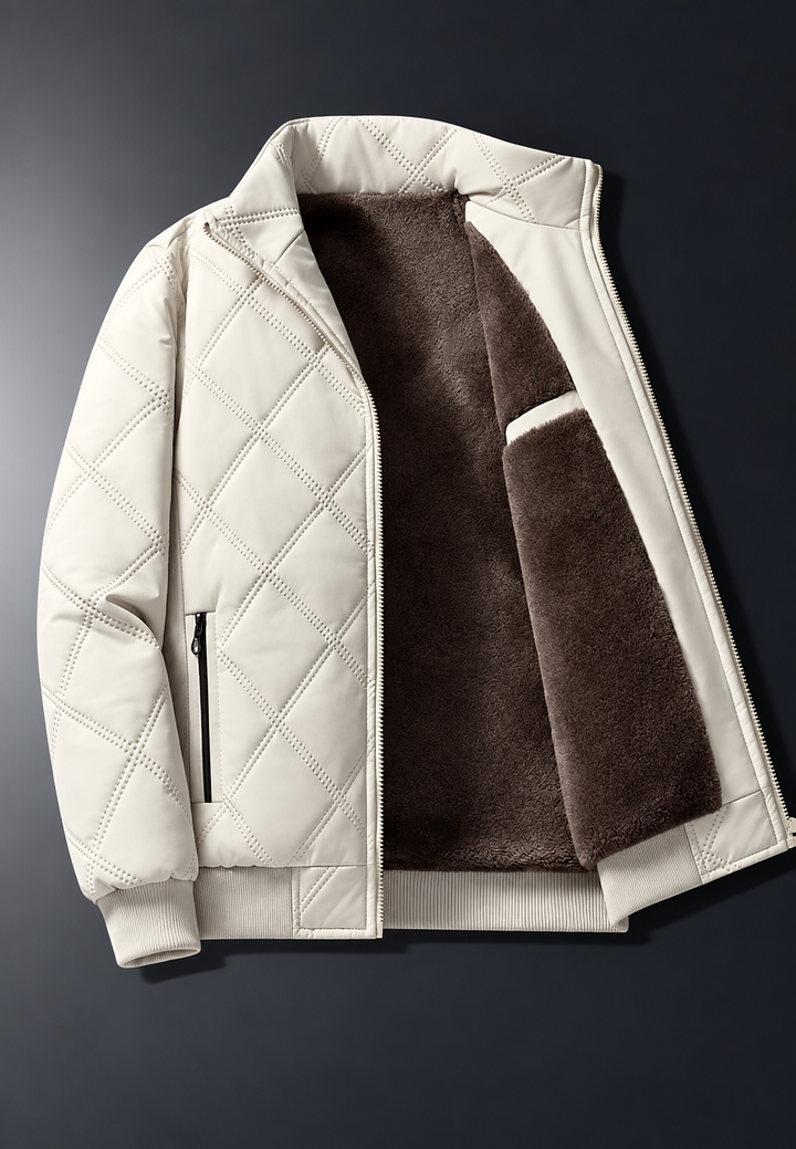 Veste matelassée pour homme à col montant, intérieur effet polaire - Valdemar