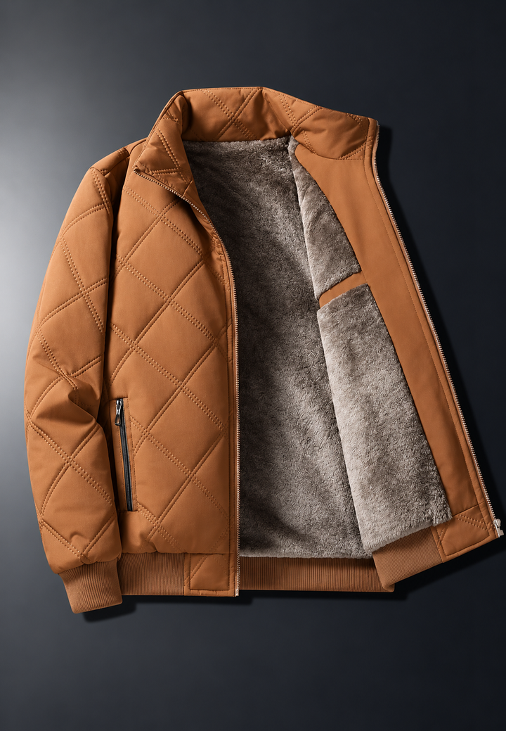 Veste matelassée pour homme à col montant, intérieur effet polaire - Valdemar
