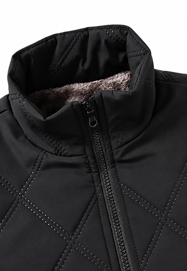 Veste matelassée pour homme à col montant, intérieur effet polaire - Valdemar