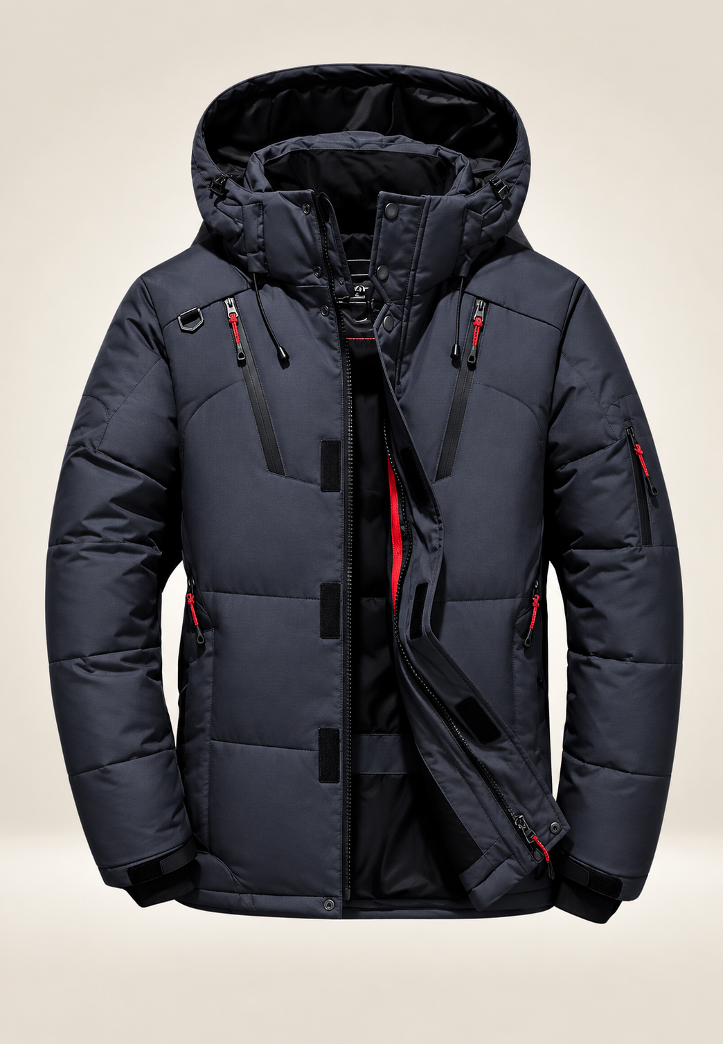 Veste matelassée outdoor homme à capuche et col montant - Stellan