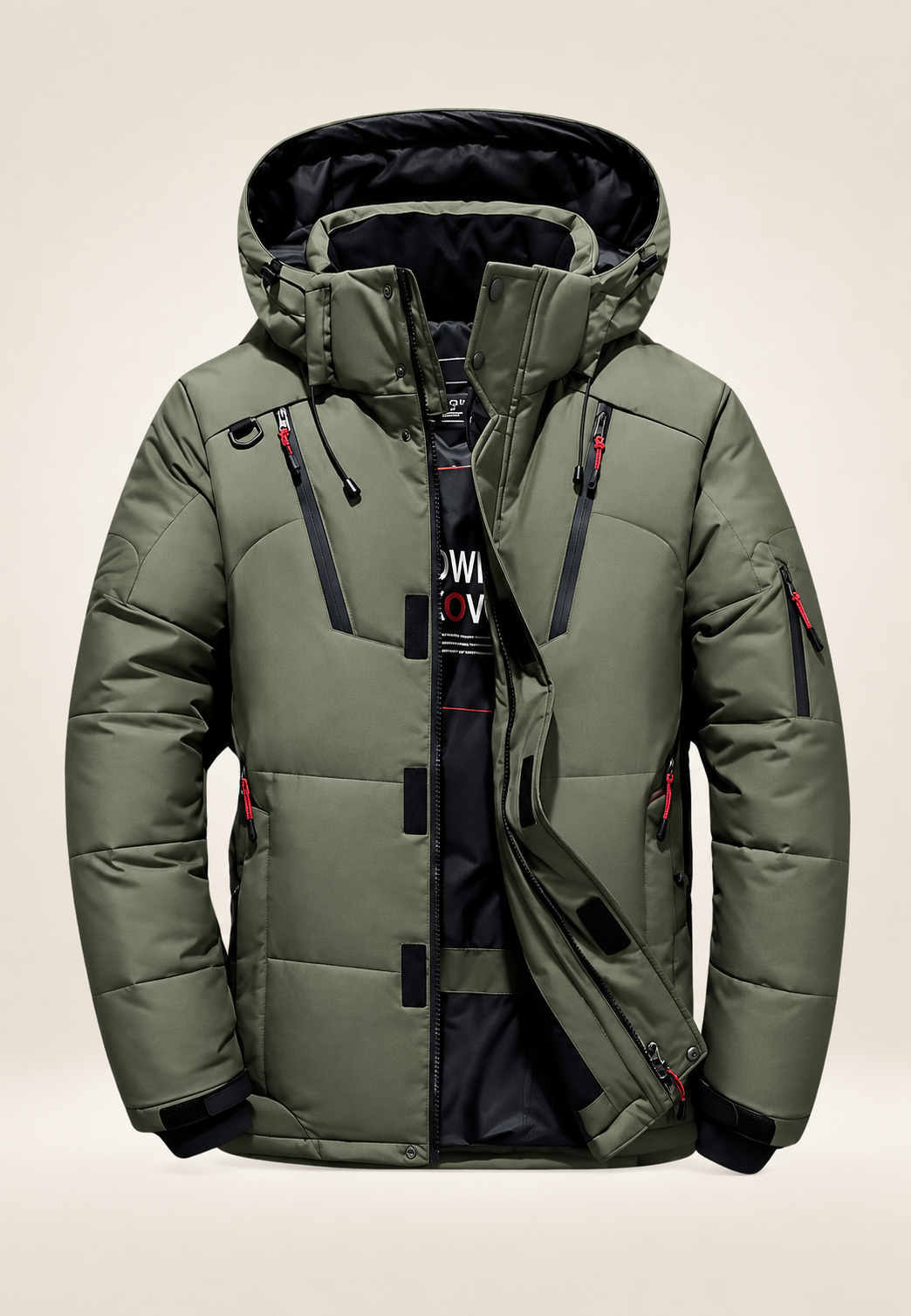 Veste matelassée outdoor homme à capuche et col montant - Stellan