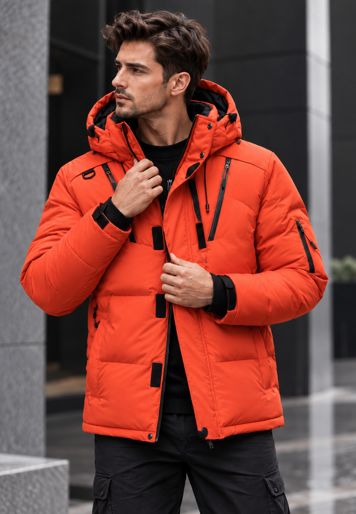 Veste matelassée outdoor homme à capuche et col montant - Stellan