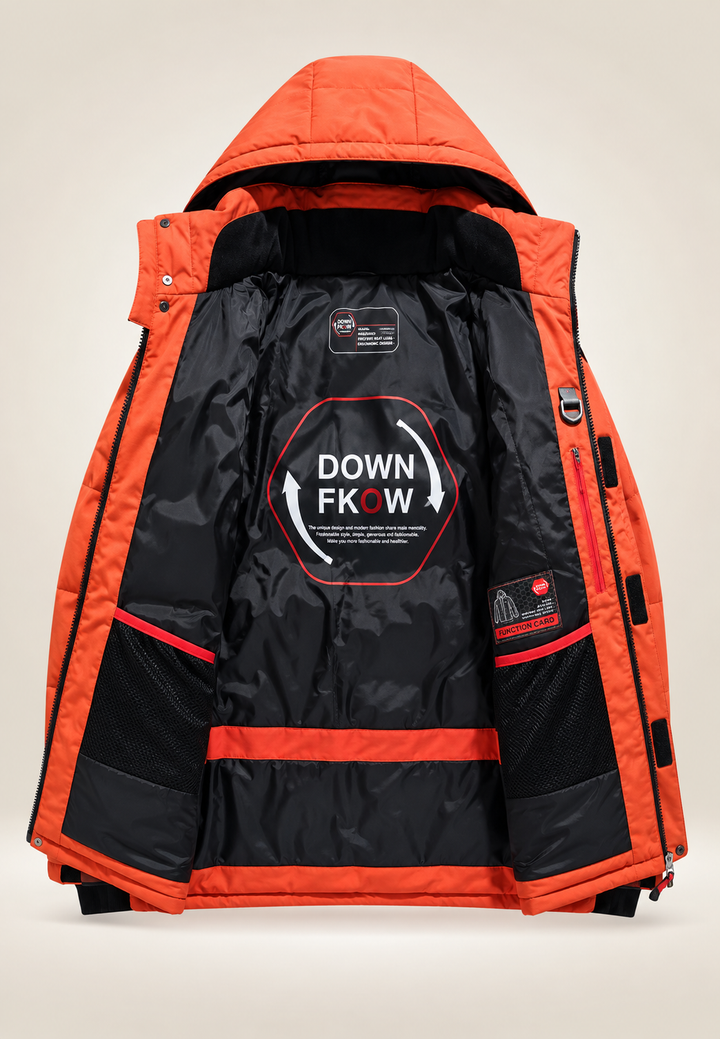 Veste matelassée outdoor homme à capuche et col montant - Stellan