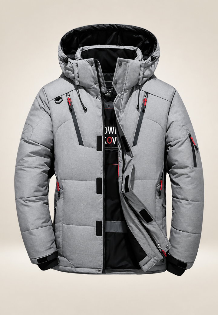 Veste matelassée outdoor homme à capuche et col montant - Stellan