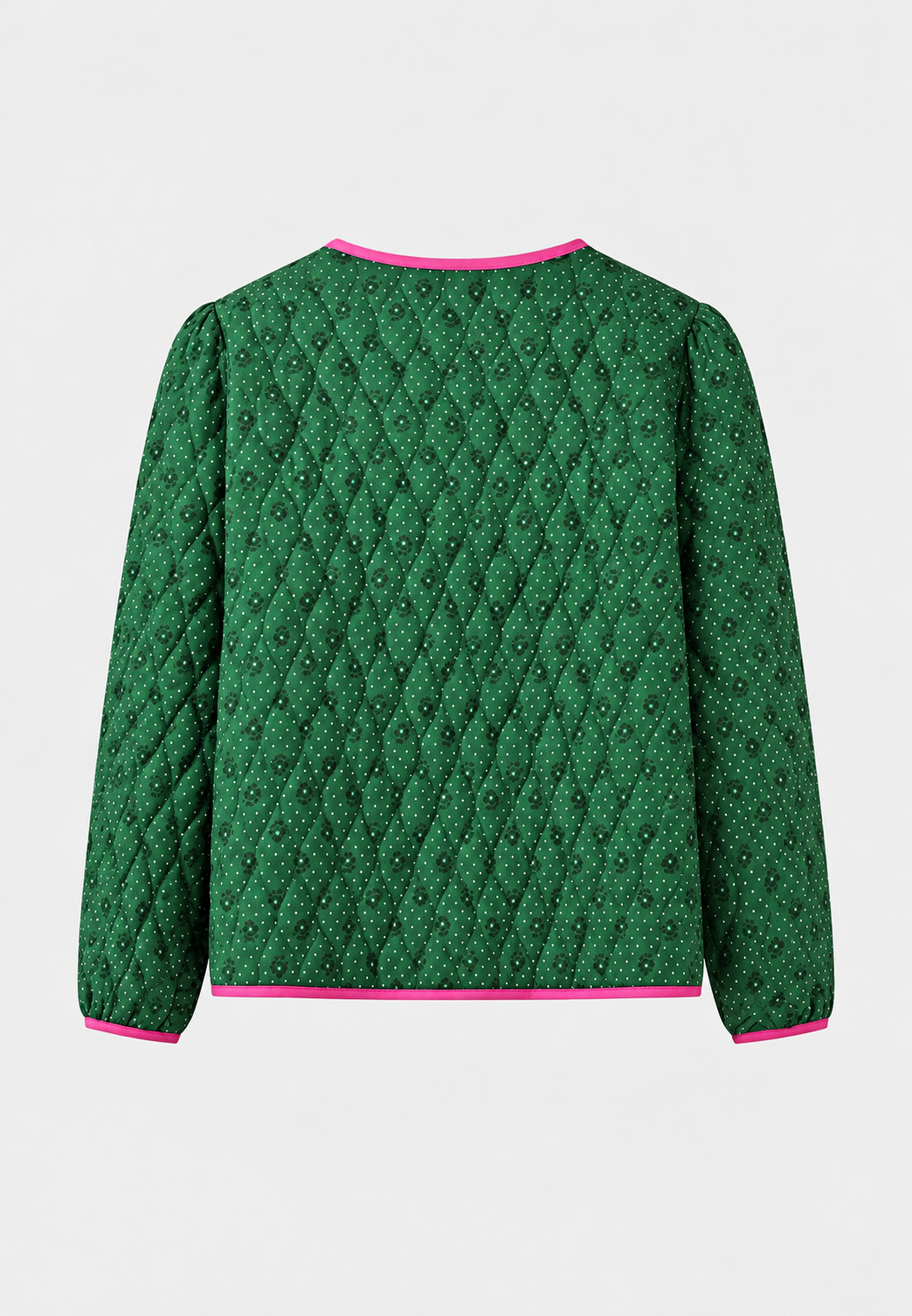 Veste matelassée femme à imprimé géométrique et nœuds décoratifs - Selvara
