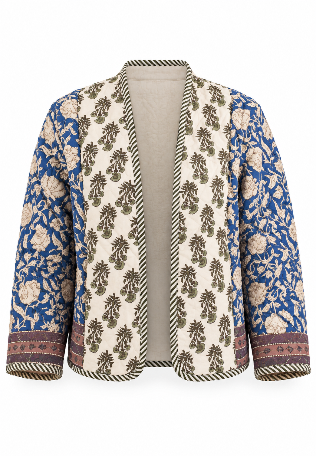 Veste matelassée femme à imprimé patchwork floral - Karris