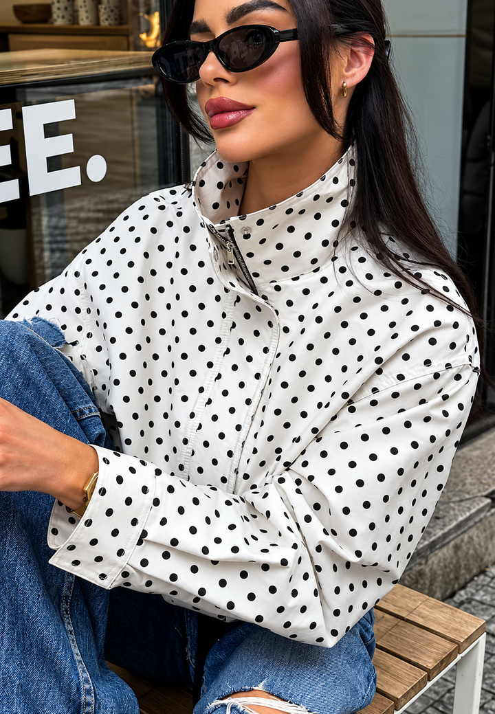 Veste bomber à pois pour femme - Vera