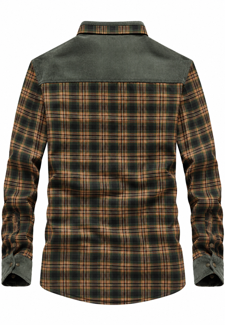Surchemise homme à carreaux doublure effet mouton col montant - Valther