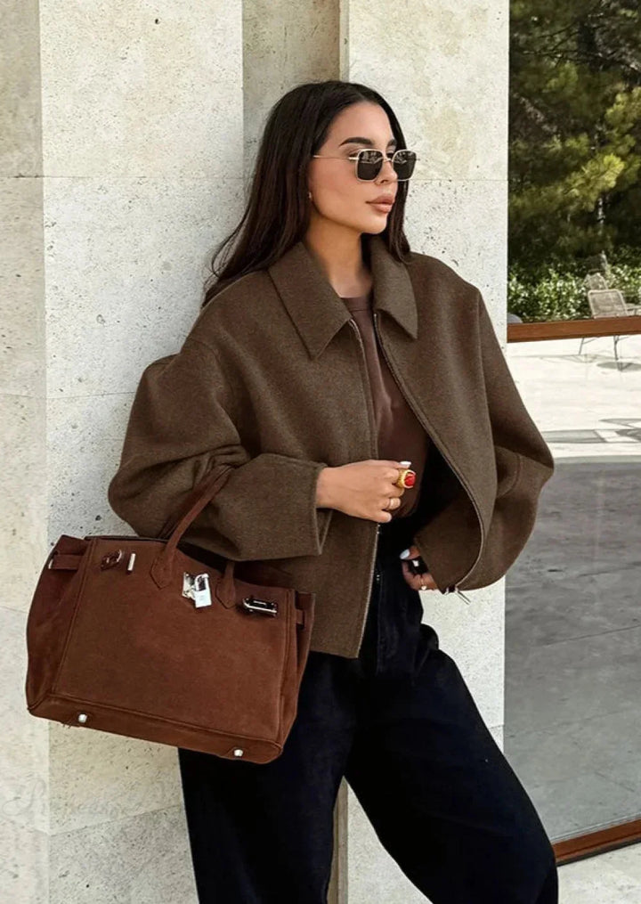 Veste en laine oversize de mi-saison pour femme - Sybille