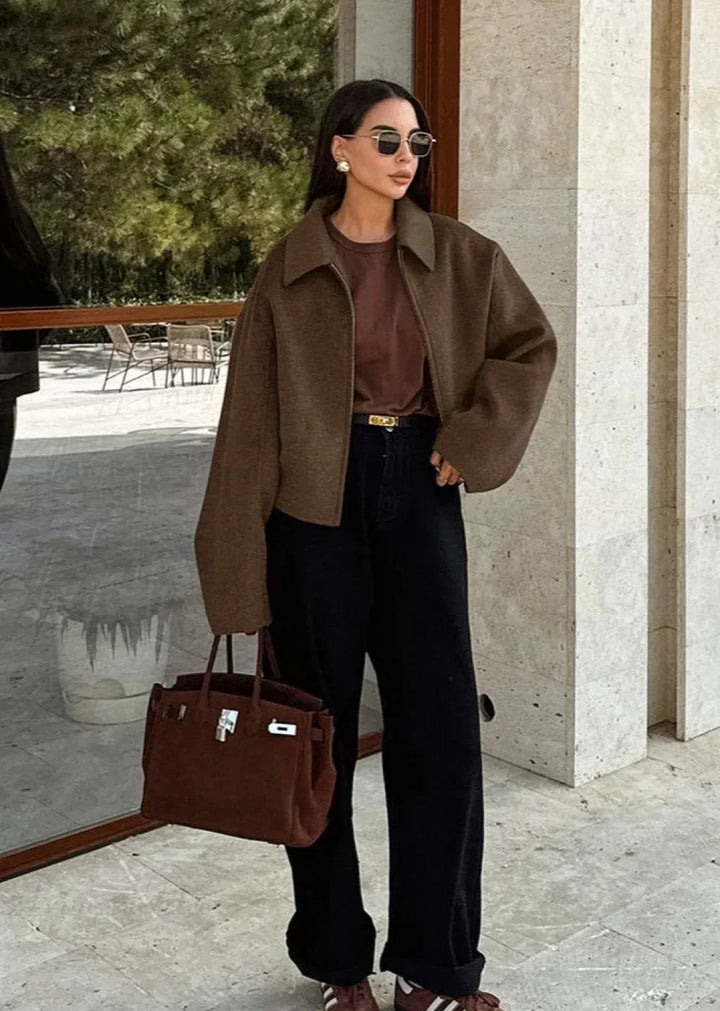 Veste en laine oversize de mi-saison pour femme - Sybille