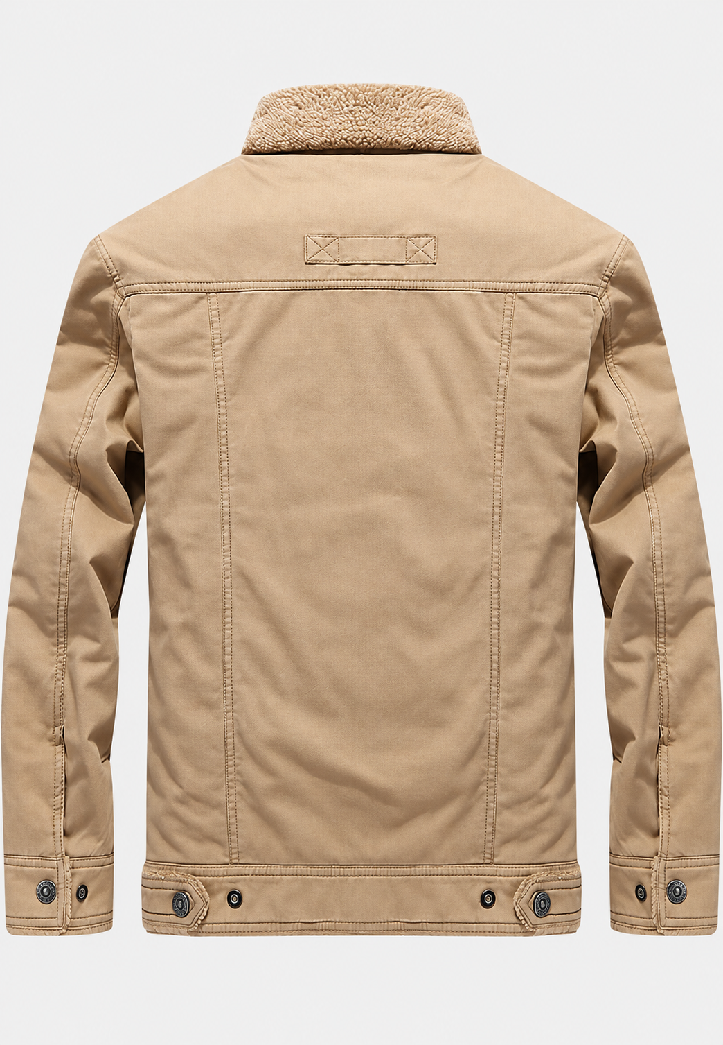 Veste homme col effet mouton doublure duveteuse fermeture boutonnée - Néstor