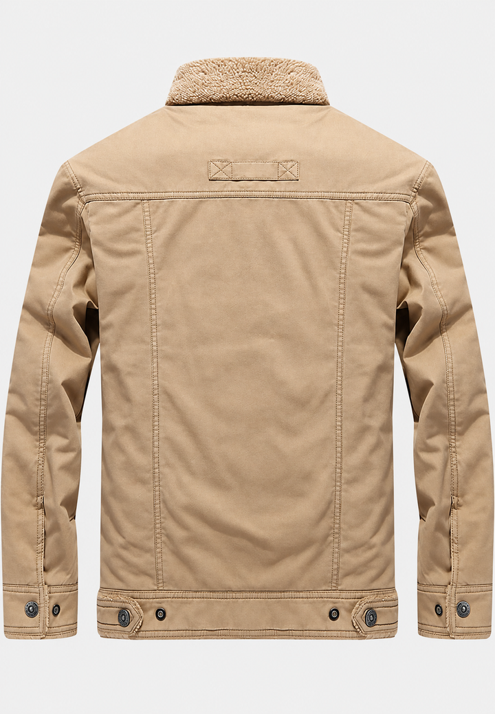 Veste homme col effet mouton doublure duveteuse fermeture boutonnée - Néstor