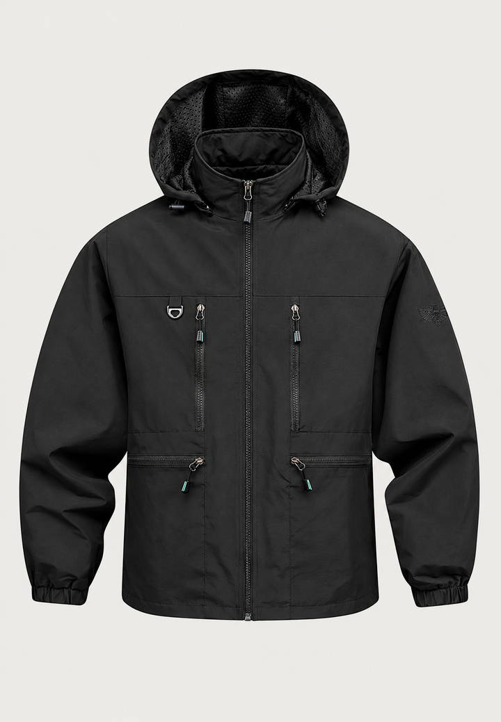 Veste homme outdoor capuche réglable quatre poches - Ardel