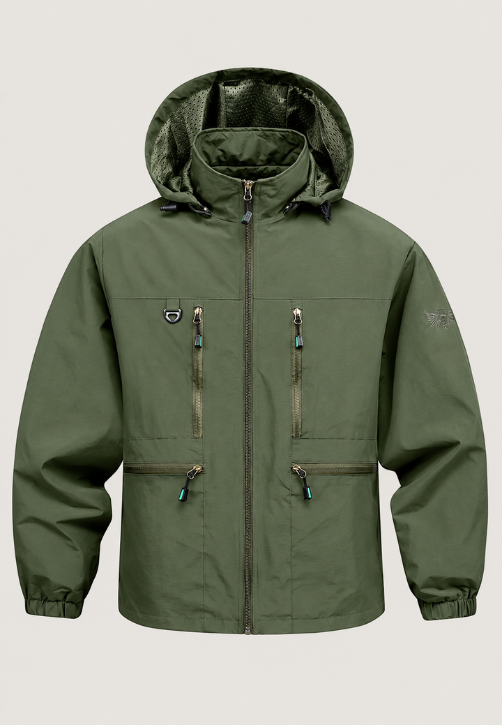 Veste homme outdoor capuche réglable quatre poches - Ardel