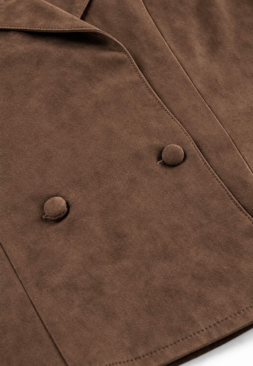 Veste femme effet daim à larges revers - Ariane