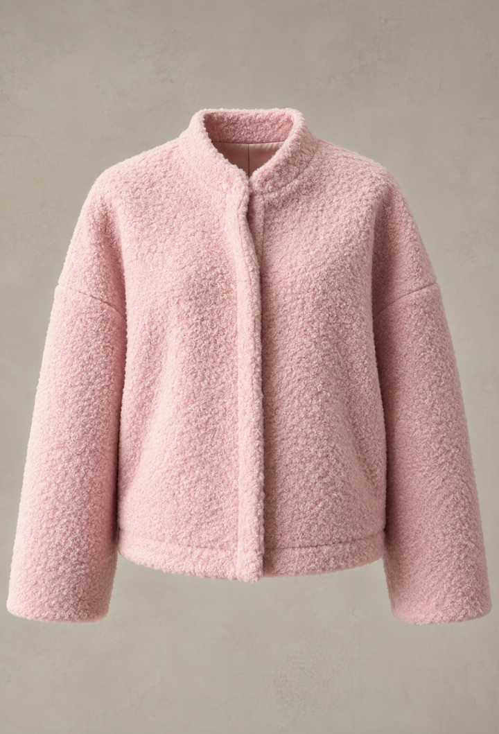 Veste femme effet sherpa oversize à col montant - Odette