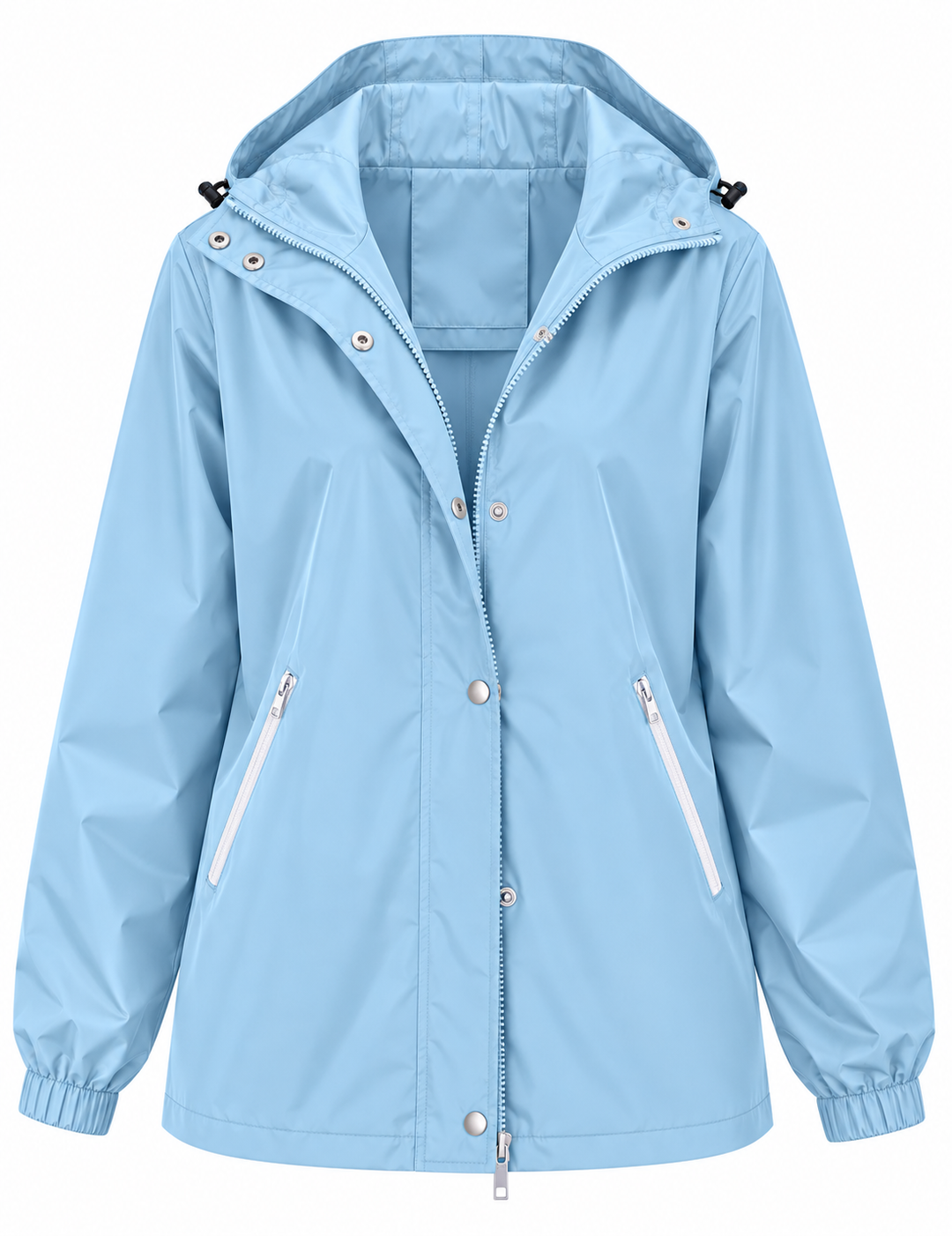 Veste imperméable pour femme avec capuche, poches et fermeture éclair - Verena