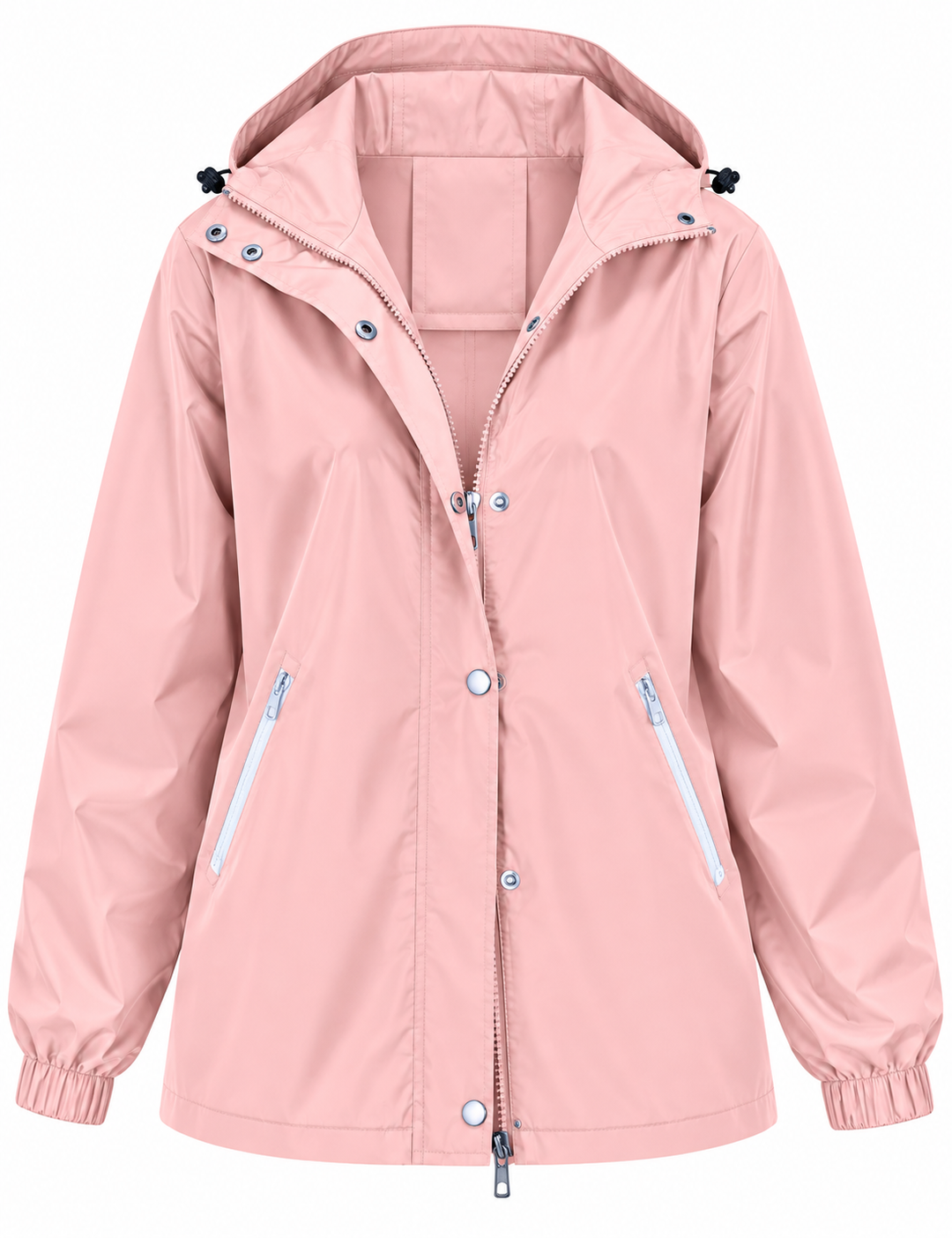 Veste imperméable pour femme avec capuche, poches et fermeture éclair - Verena