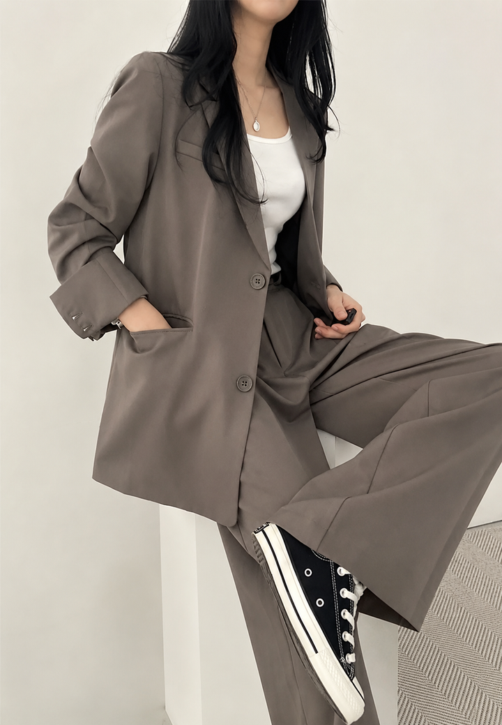 Ensemble deux pièces pour femme : blazer et pantalon droit - Athena