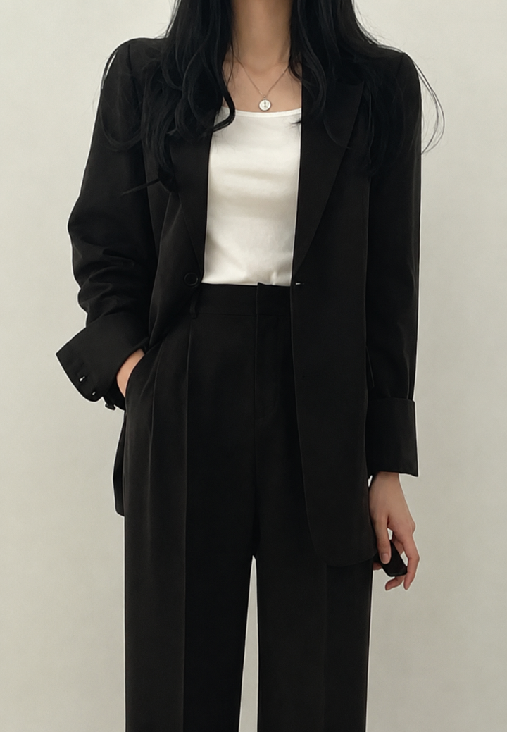 Ensemble deux pièces pour femme : blazer et pantalon droit - Athena