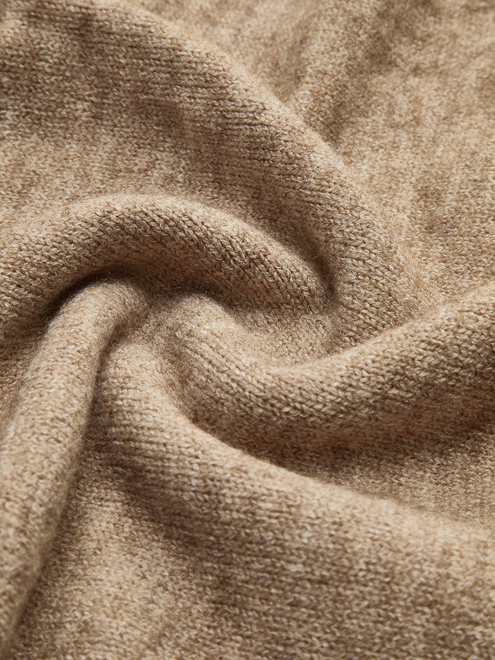 Ensemble en maille pour femme composé d'un pull à col roulé et d'un pantalon large - Elske