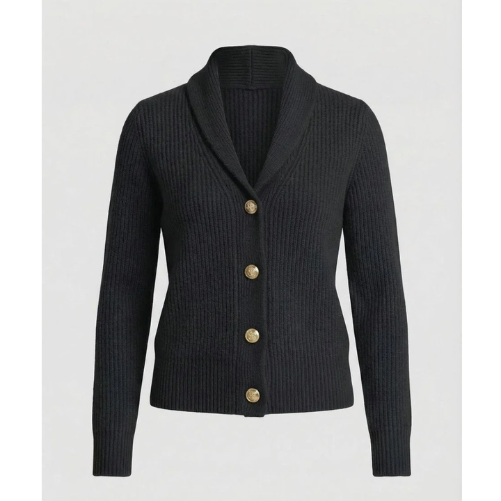 Cardigan femme à col châle et boutons décoratifs - Cora