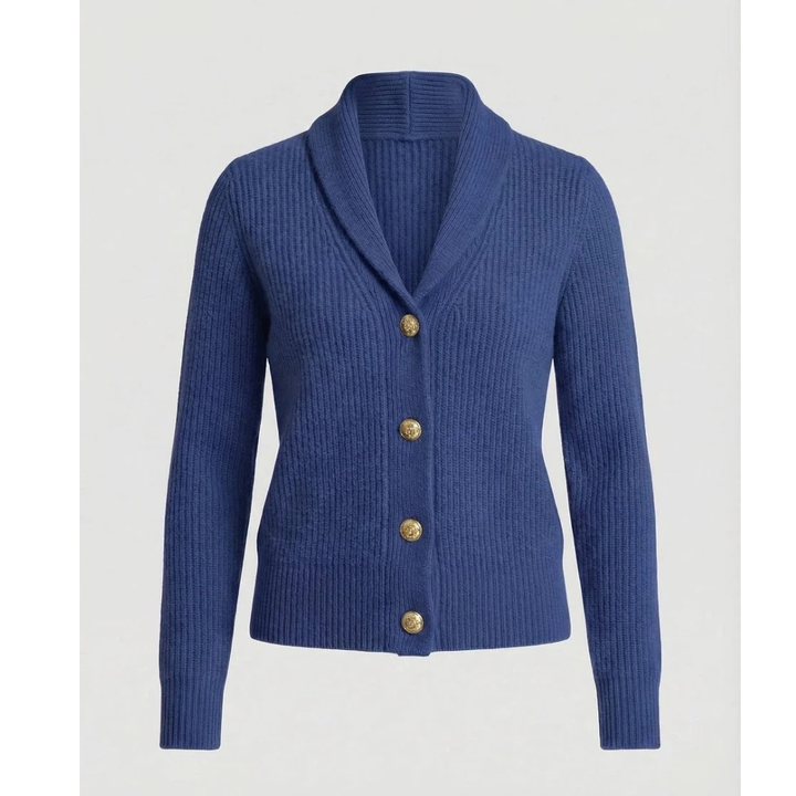 Cardigan femme à col châle et boutons décoratifs - Cora