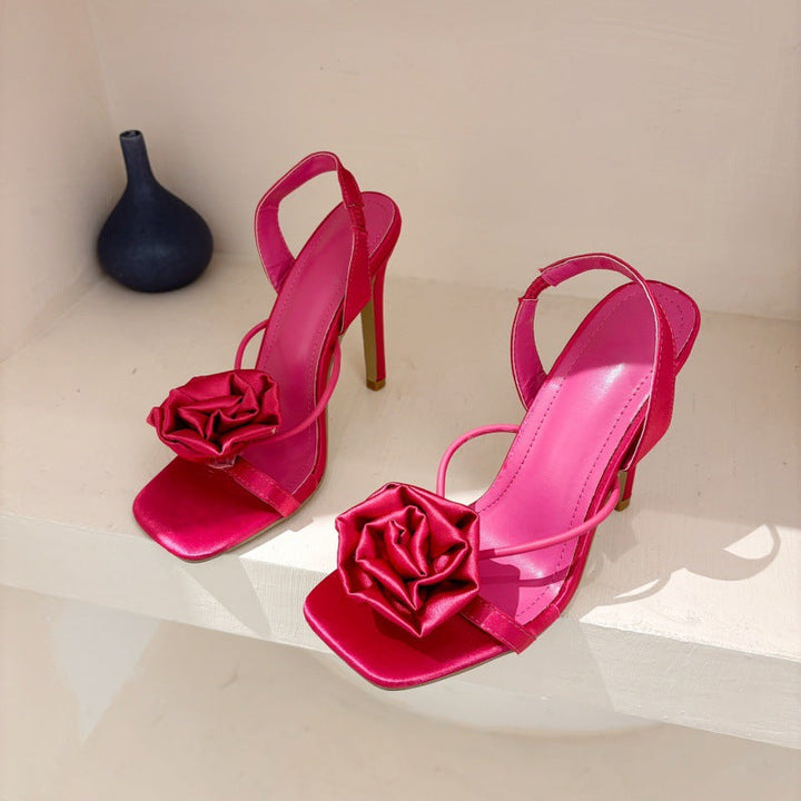 Sandales à talons à fleurs pour femmes - Kiara
