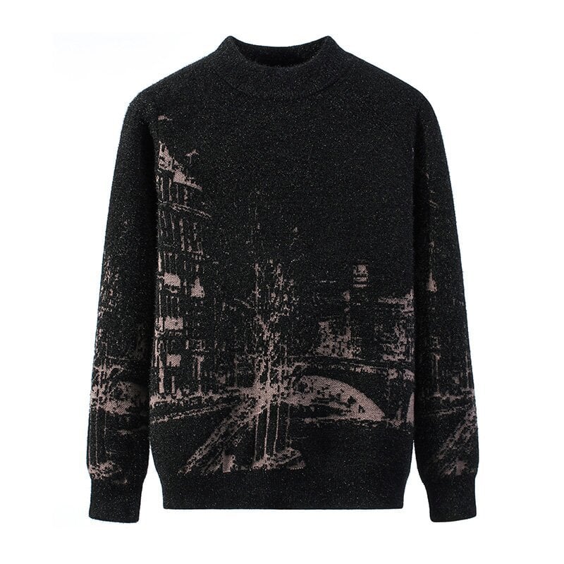 Pull homme en maille épaisse effet urbain - Naël