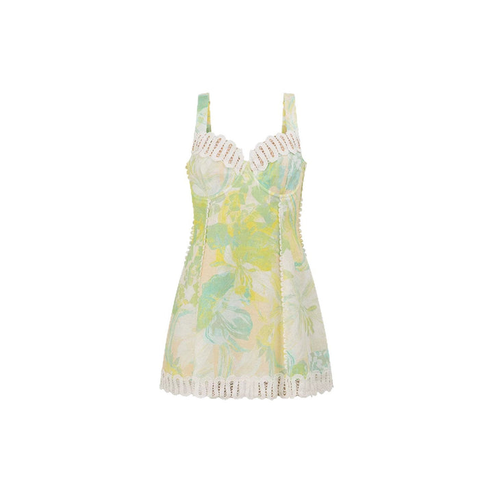 Robe d'été courte et fleurie en dentelle pour femmes - Elfriede