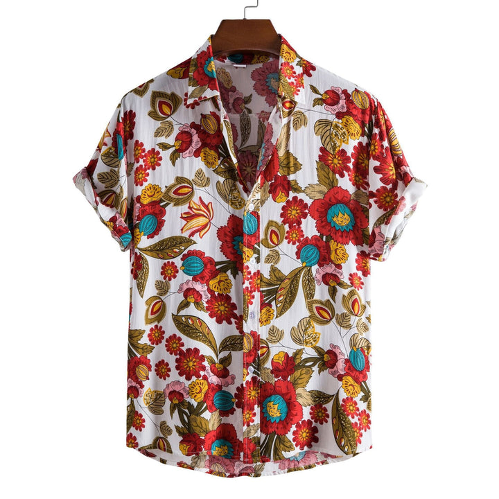 Chemise imprimée à manches courtes, légère et droite pour hommes - Elian