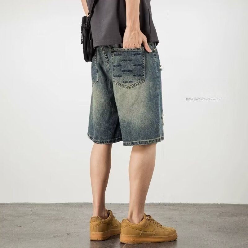 Short déchiré en denim pour hommes - Kane
