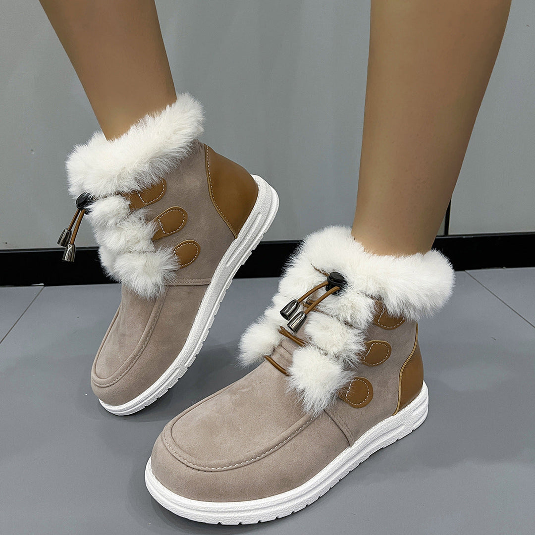 Bottines d'hiver pour femmes avec finition en peluche - Yseline