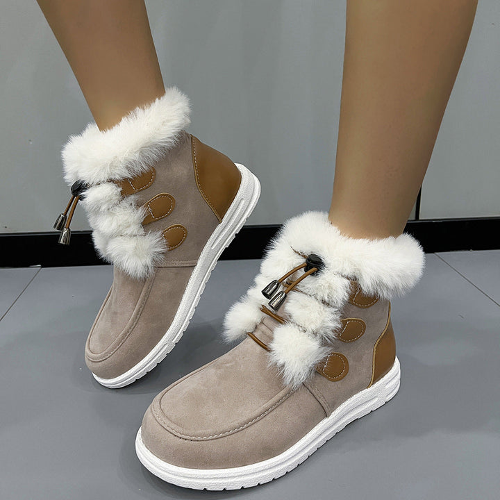 Bottines d'hiver pour femmes avec finition en peluche - Yseline