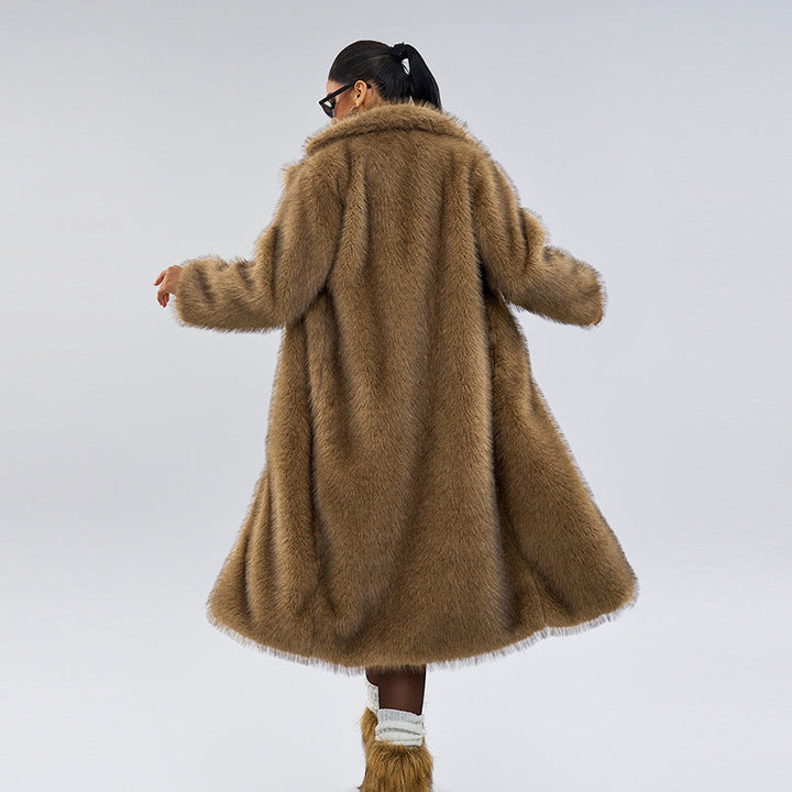 Manteau élégant en fourrure synthétique pour femme - Narelle