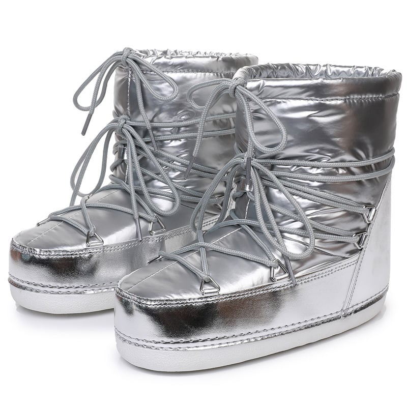 Bottes de neige mi-mollet imperméables et matelassées pour femmes - Kolesa