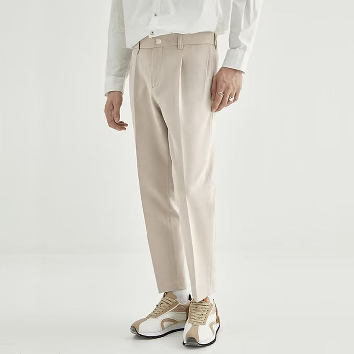 Pantalon droit pour homme avec fermeture sur le devant - Lucien