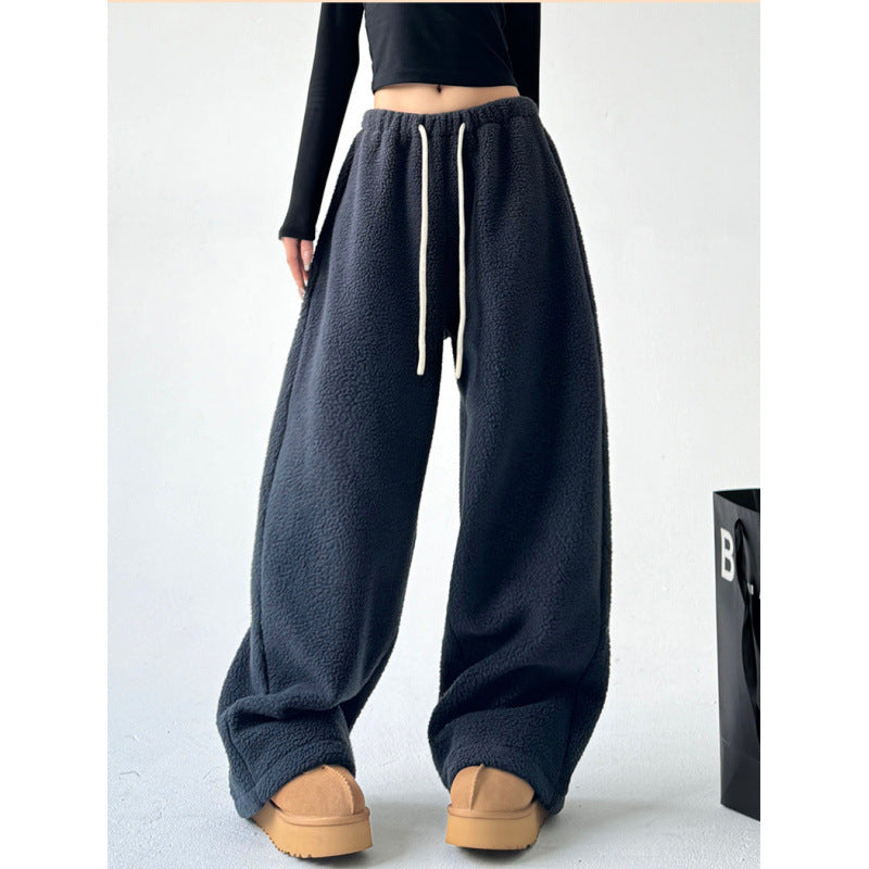 Pantalon baggy en peluche pour femme - Novanne