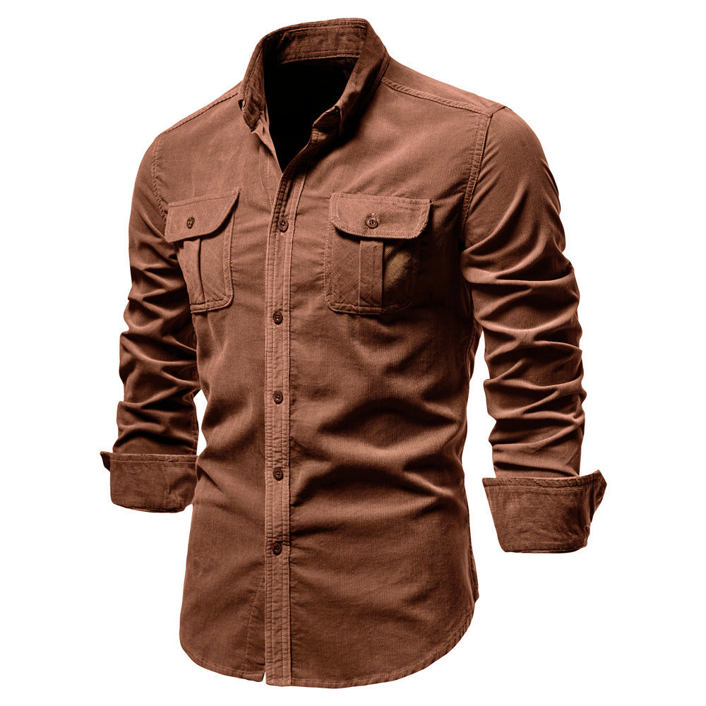 Chemise homme à manches longues et poches avant - Kelven