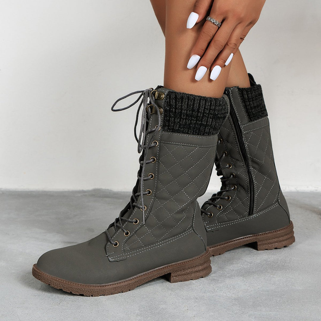Bottes hautes matelassées pour femmes - Irina
