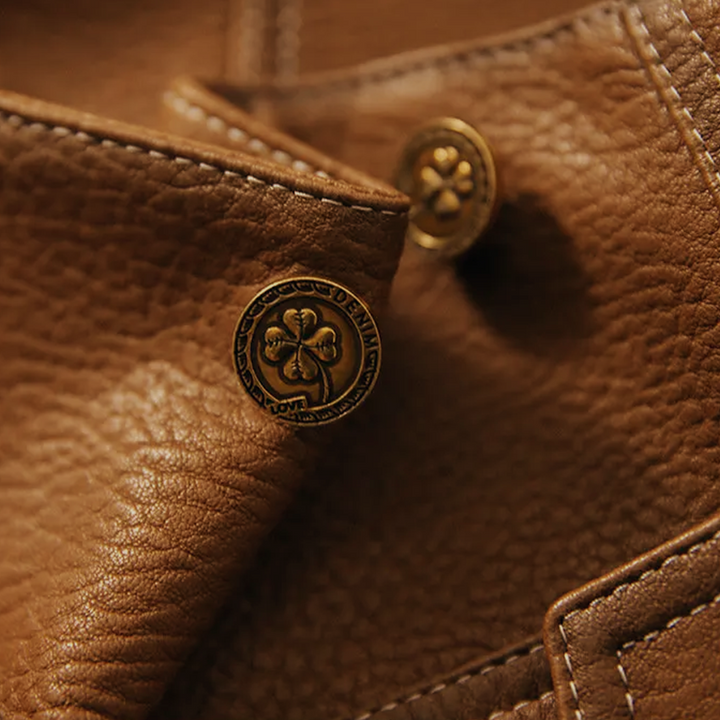 Veste courte pour femme avec fermeture à boutons et col classique - Kareld