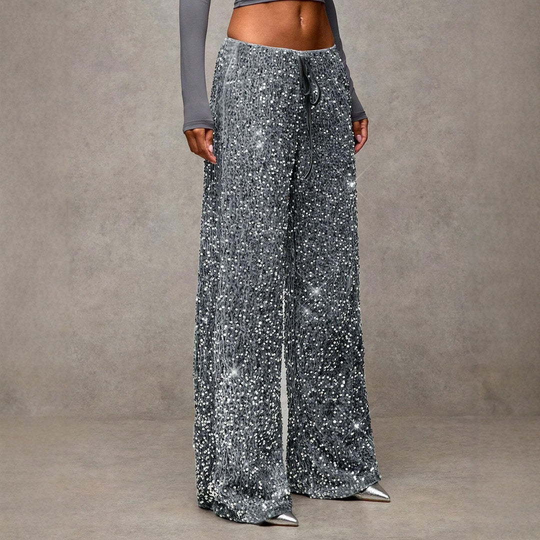 Pantalon à effet pailleté pour femmes - Lyrane