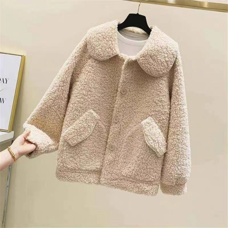 Manteau d'hiver décontracté à effet polaire pour femme - Mimiko