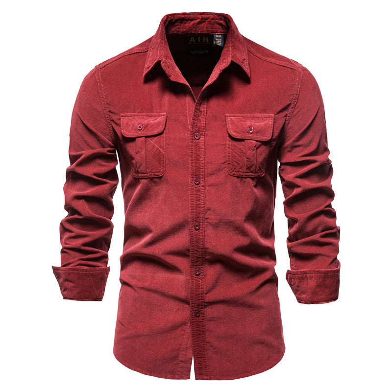 Chemise homme à manches longues et poches avant - Kelven