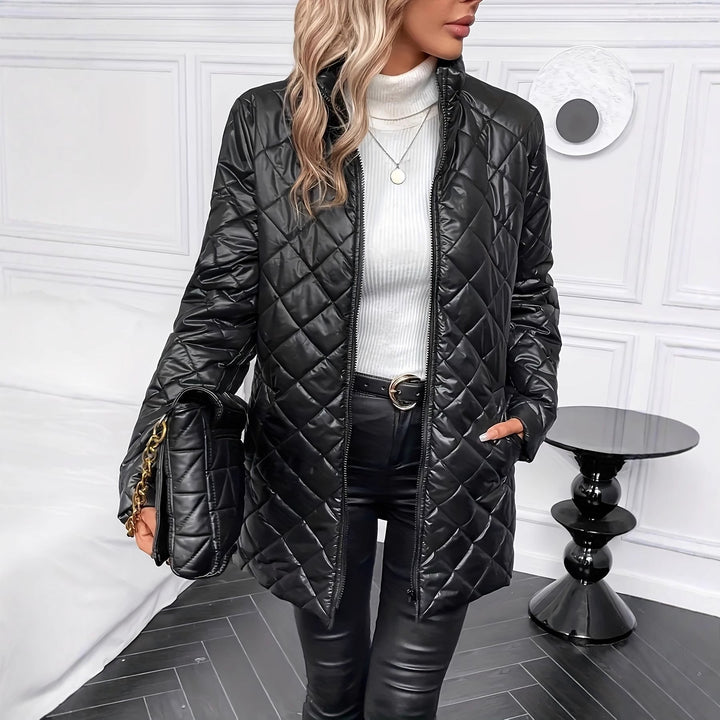 Manteau matelassé à effet de fourrure pour femme - Simone