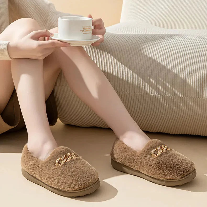 Pantoufles élégantes à effet doux pour femmes - Nirel